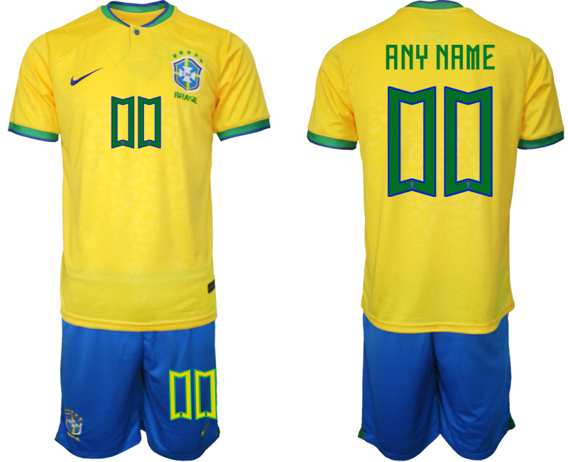 2022-2023 Brazil Custom home jerseys Suit