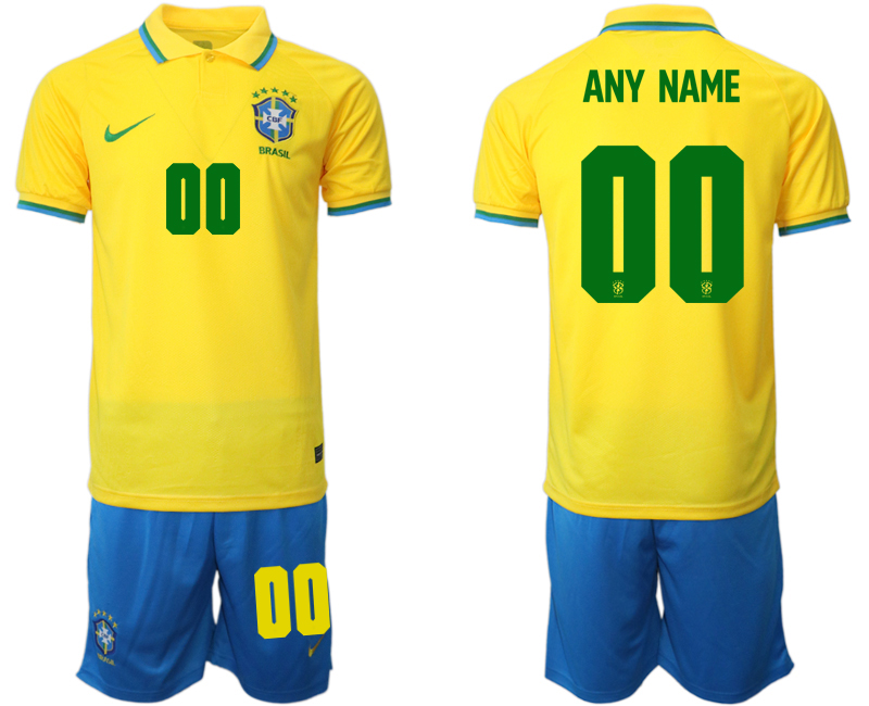 2022-2023 Brazil Custom home jerseys Suit2