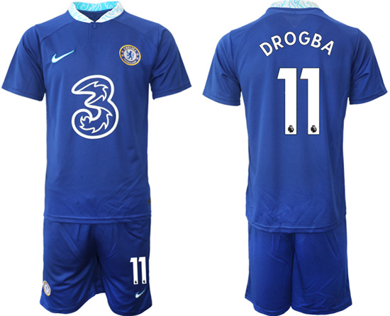 2022-2023 Chelsea FC 11 DROGBA home jerseys Suit