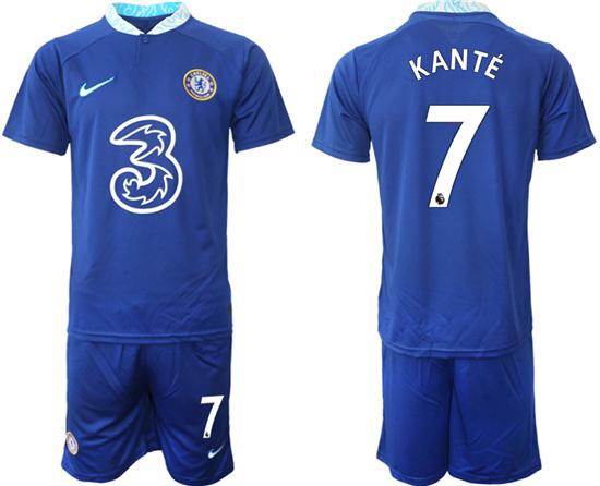 2022-2023 Chelsea FC 7 KANTE home jerseys Suit