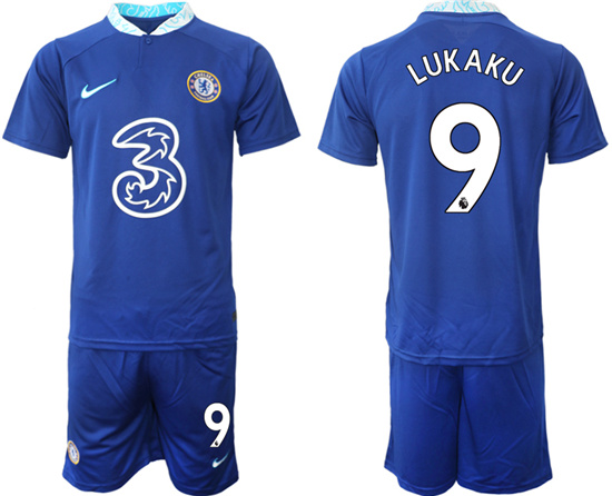 2022-2023 Chelsea FC 9 LUKAKU home jerseys Suit