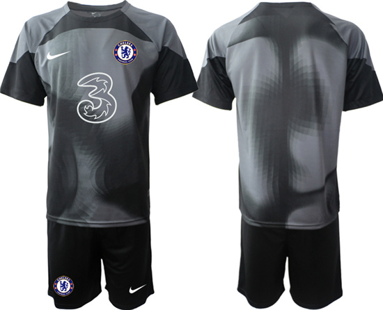 2022-2023 Chelsea FC Blank black goalkeeper jerseys Suit