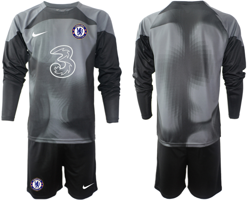 2022-2023 Chelsea FC Blank black goalkeeper long sleeve jerseys Suit