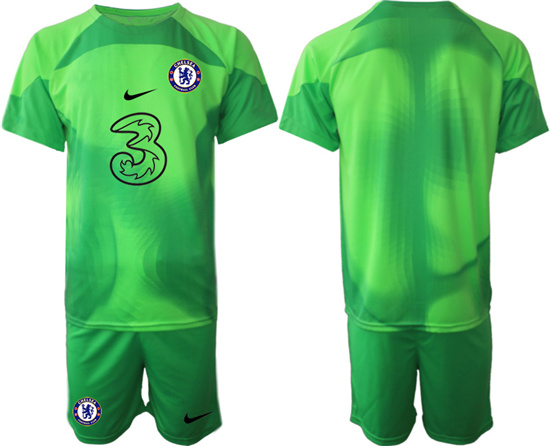 2022-2023 Chelsea FC Blank green goalkeeper jerseys Suit