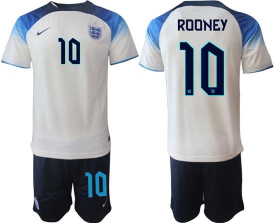 2022-2023 England 10 ROONEY home jerseys Suit