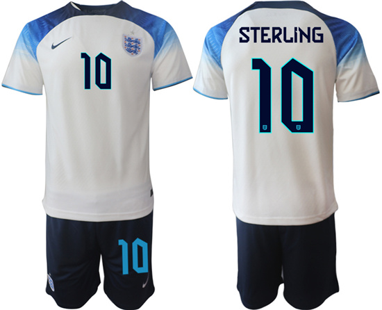 2022-2023 England 10 STERLING home jerseys Suit