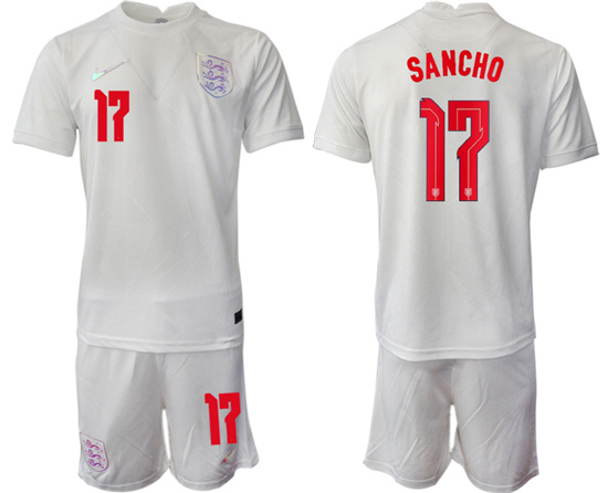 2022-2023 England 17 SANCHO home jerseys Suit2