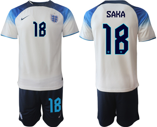 2022-2023 England 18 SAKA home jerseys Suit