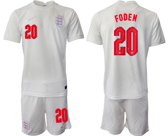 2022-2023 England 20 FODEN home jerseys Suit2