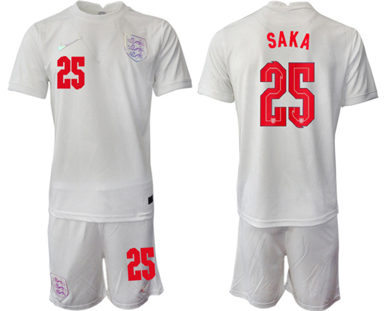 2022-2023 England 25 SAKA home jerseys Suit2