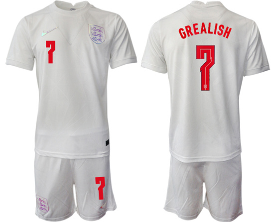 2022-2023 England 7 GREALISH home jerseys Suit2