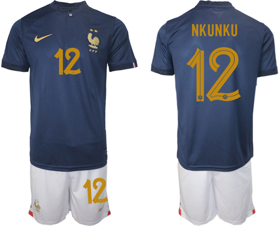 2022-2023 France 12 NKUNKU home jerseys Suit