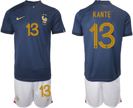 2022-2023 France 13 KANTE home jerseys Suit