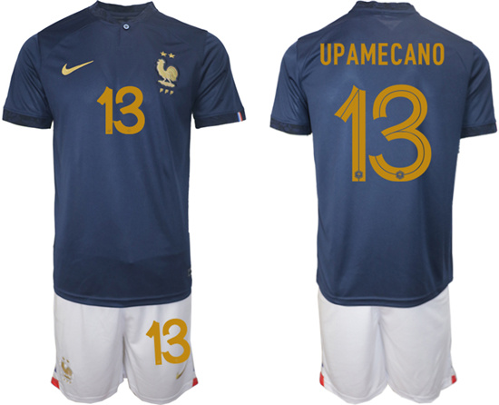 2022-2023 France 13 UPAMECANO home jerseys Suit