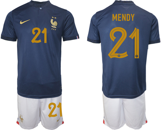 2022-2023 France 21 MENDY home jerseys Suit