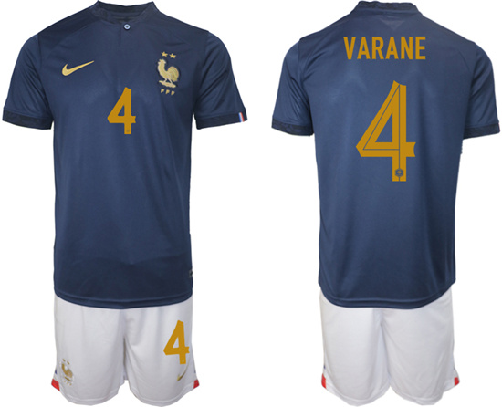 2022-2023 France 4 VARANE home jerseys Suit