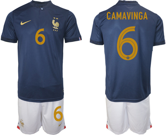 2022-2023 France 6 CAMAVINGA home jerseys Suit