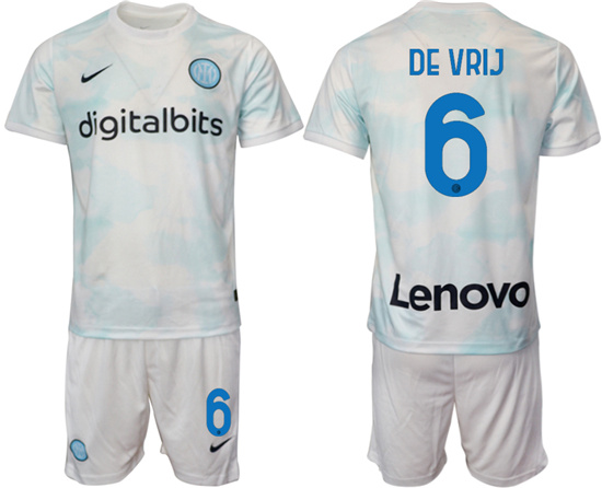 2022-2023 Inter Milan 6 DE VRIJ away jerseys Suit