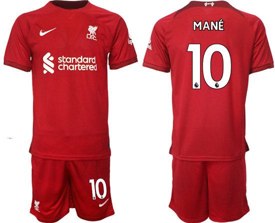 2022-2023 Liverpool 10 MANE home jerseys Suit