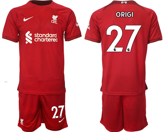 2022-2023 Liverpool 27 ORIGI home jerseys Suit