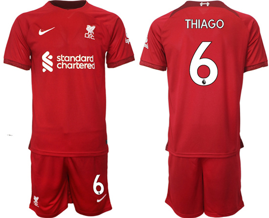 2022-2023 Liverpool 6 THIAGO home jerseys Suit