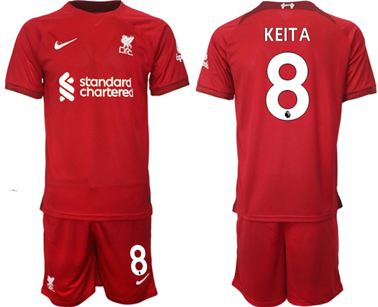 2022-2023 Liverpool 8 KEITA home jerseys Suit