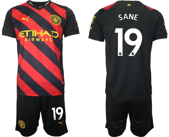 2022-2023 Manchester City 19 SANE away jerseys Suit