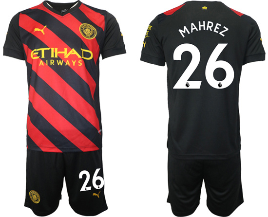 2022-2023 Manchester City 26 MAHREZ away jerseys Suit