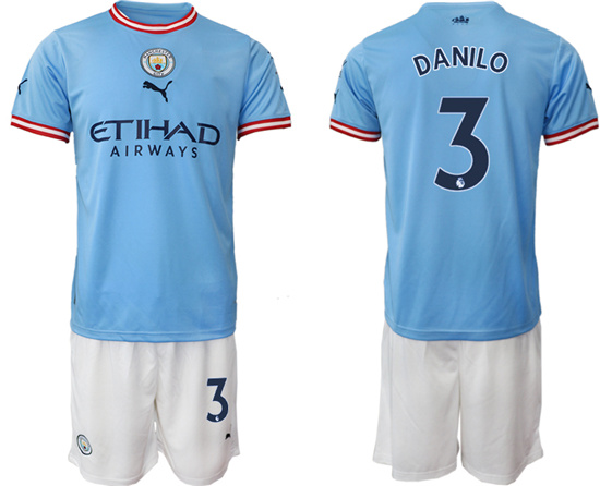 2022-2023 Manchester City 3 DANILO home jerseys Suit