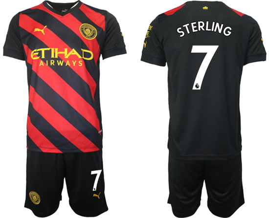 2022-2023 Manchester City 7 STERLING away jerseys Suit