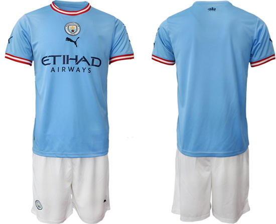 2022-2023 Manchester City Blank home jerseys Suit