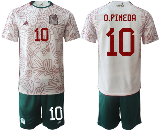 2022-2023 Mexico 10 O.PINEDA away jerseys Suit