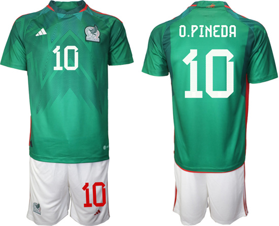 2022-2023 Mexico 10 O.PINEDA home jerseys Suit