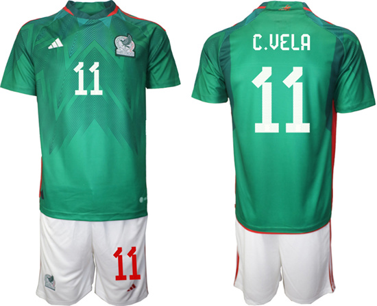 2022-2023 Mexico 11 C.VELA home jerseys Suit