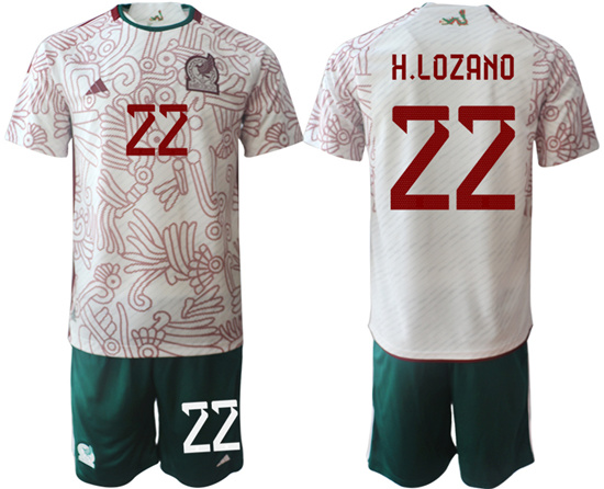 2022-2023 Mexico 22 H.LOZANO away jerseys Suit