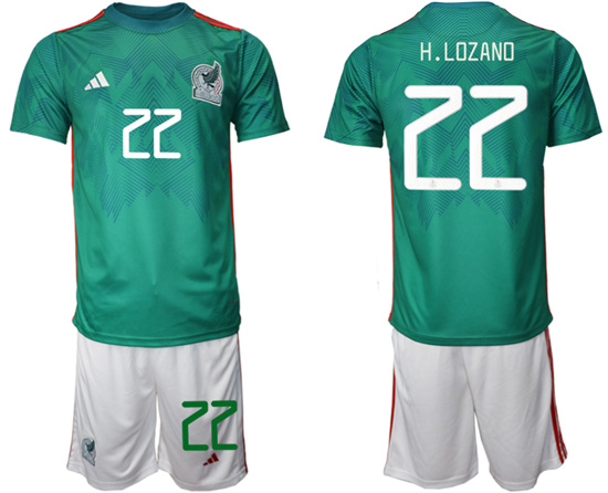 2022-2023 Mexico 22 H.LOZANO home jerseys Suit2