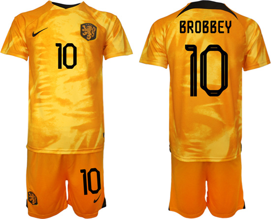 2022-2023 Netherlands 10 BROBBEY home jerseys Suit