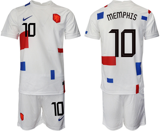 2022-2023 Netherlands 10 MEMPHIS away jerseys Suit2