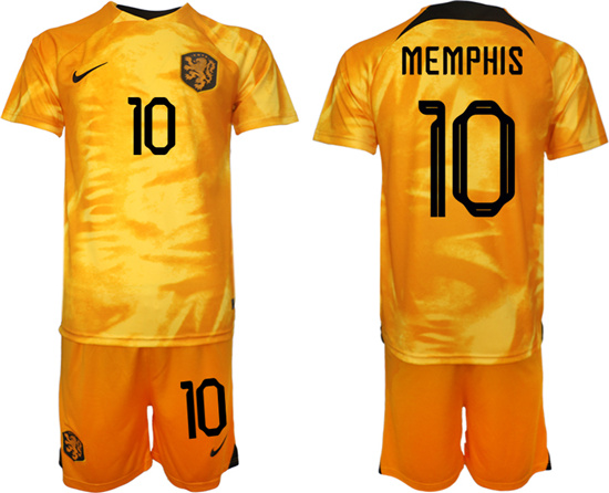 2022-2023 Netherlands 10 MEMPHIS home jerseys Suit