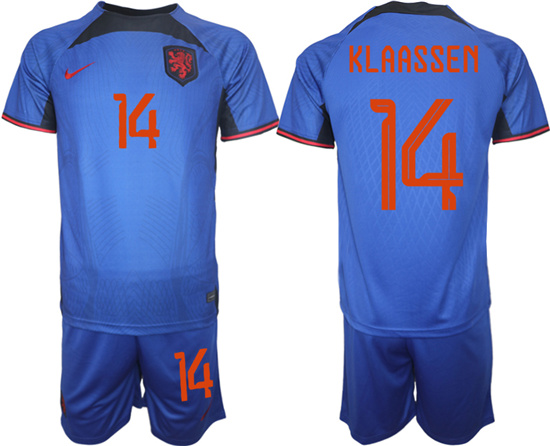 2022-2023 Netherlands 14 KLAASSEN away jerseys Suit