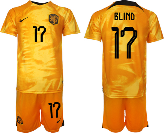 2022-2023 Netherlands 17 BLIND home jerseys Suit