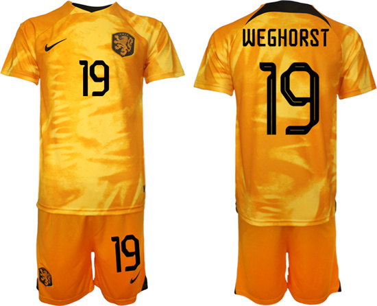 2022-2023 Netherlands 19 WEGHORST home jerseys Suit