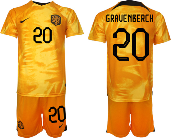 2022-2023 Netherlands 20 GRAVENBERCH home jerseys Suit