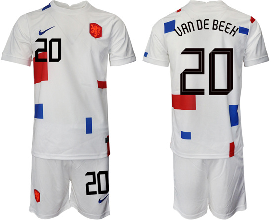 2022-2023 Netherlands 20 VAN DE BEEH away jerseys Suit2