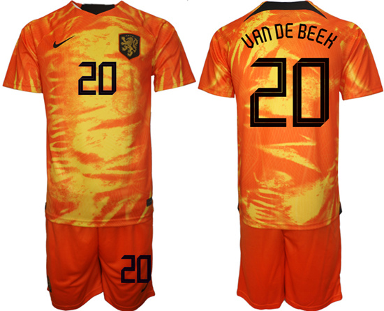 2022-2023 Netherlands 20 VAN DE BEEH home jerseys Suit2