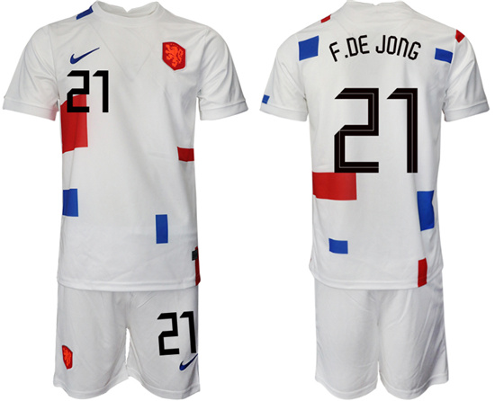 2022-2023 Netherlands 21 F.DE JONG away jerseys Suit2