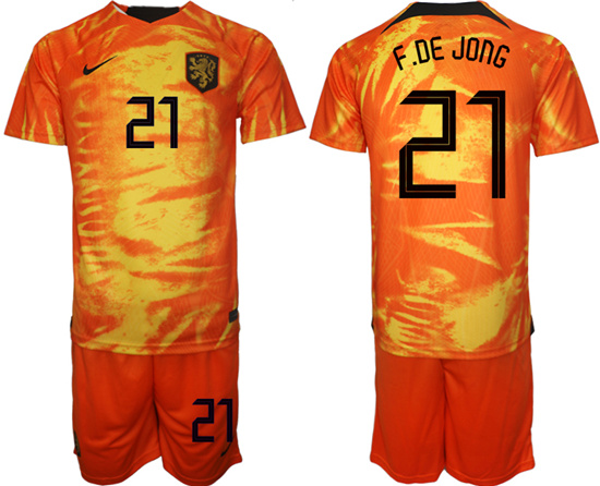 2022-2023 Netherlands 21 F.DE JONG home jerseys Suit2