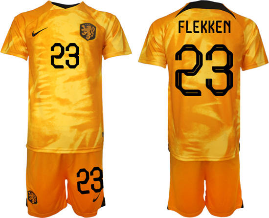 2022-2023 Netherlands 23 FLEKKEN home jerseys Suit