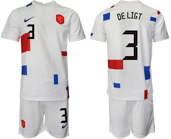 2022-2023 Netherlands 3 DE LIGT away jerseys Suit2