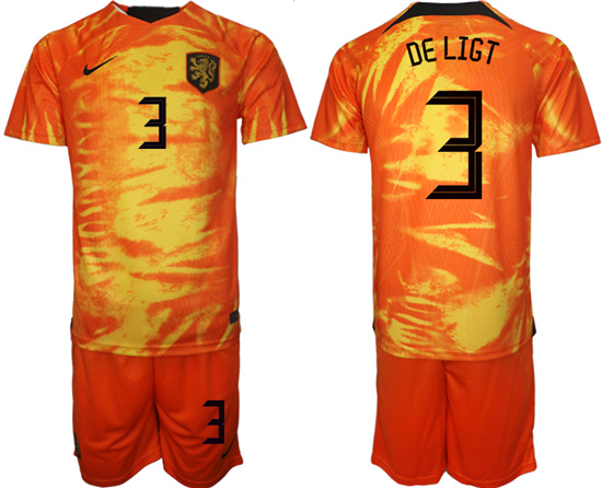 2022-2023 Netherlands 3 DE LIGT home jerseys Suit2